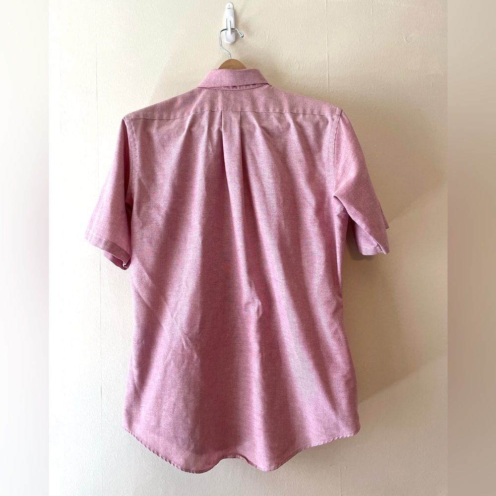 NWOT Etienne Aigner Short Sleeve Dress Shirt-Pink-Neck 15.5 - Picture 4 of 5